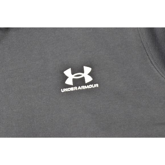Under Armour Men's Black Essential Fleece Hoodie Loose Fit Size XL Cotton NEW - Picture 4 of 8